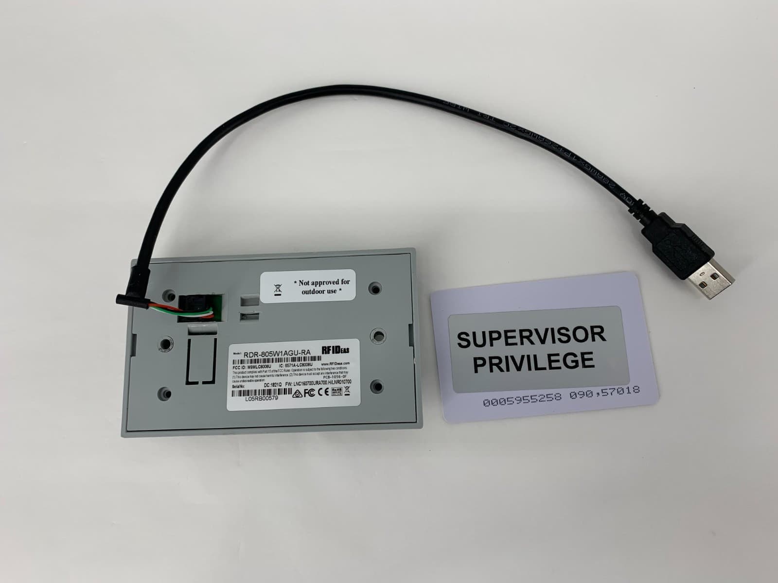 Rf Ideas RDR-805W1AGU-RA pcProx Plus Wave ID Badge Reader Surface Mount Gray 3