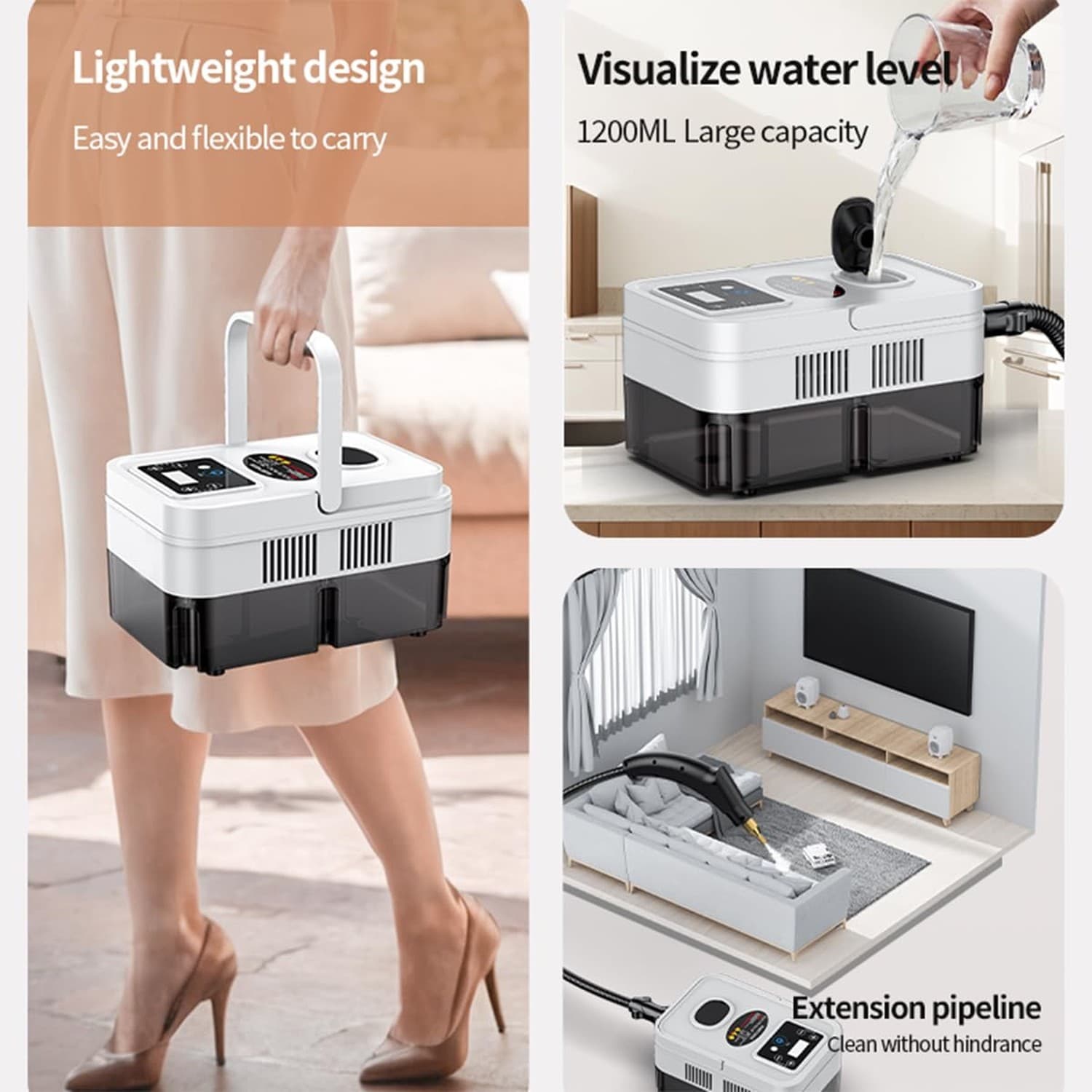 Portable Steam Cleaner Handheld Steam Cleaner High Pressure Steamer... Fast Ship 6