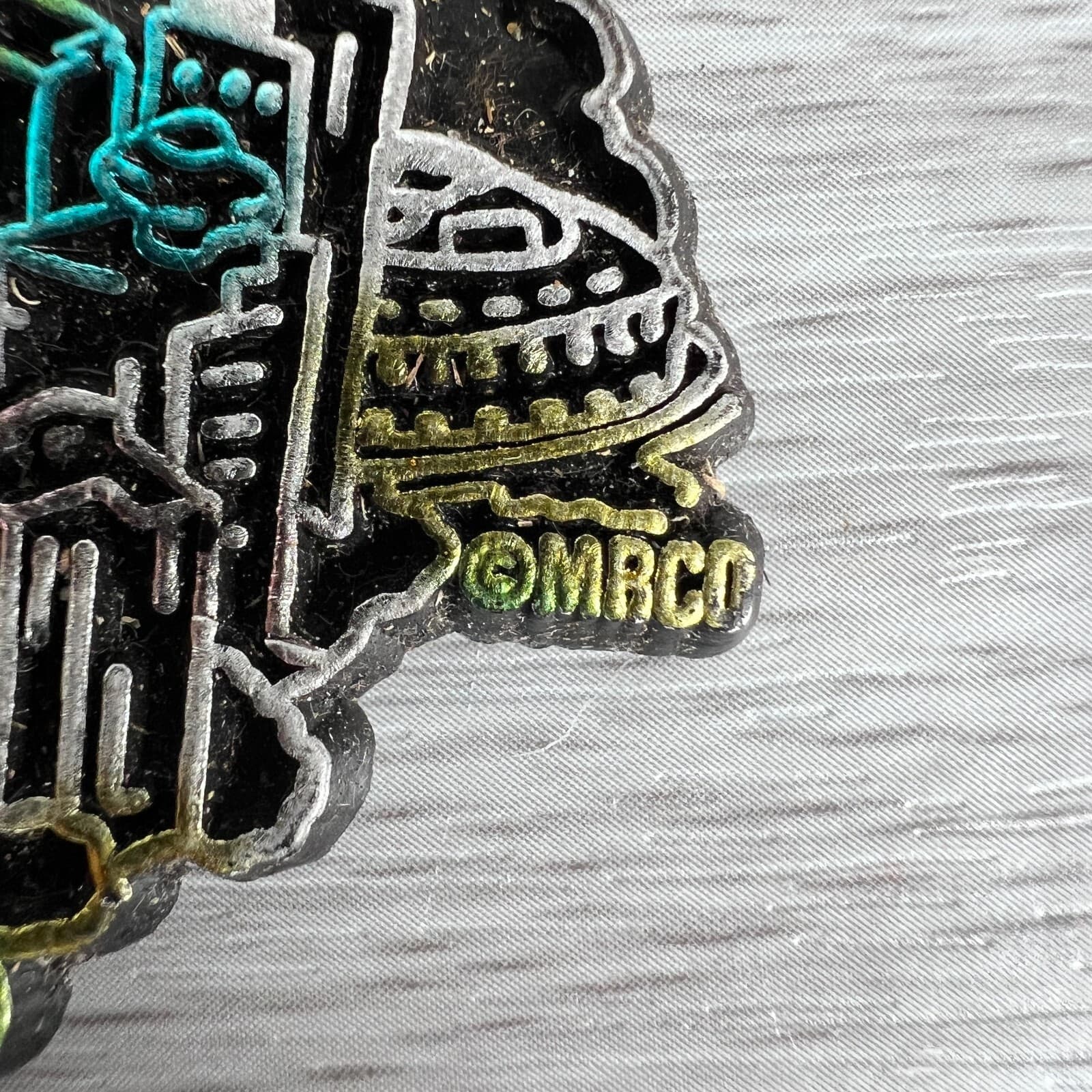 Vtg Fridge Magnet Georgia State Atlanta Skyline Travel City Souvenir Black 3