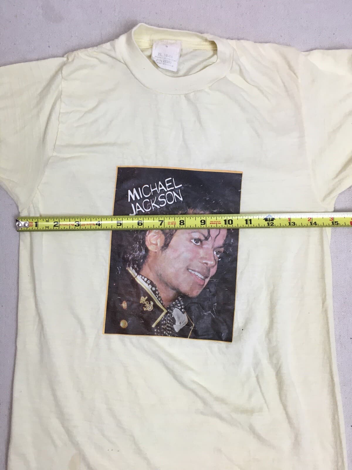 Vintage '80s Michael Jackson Single Stitch Screen printed T-Shirt Sz kids XL  2