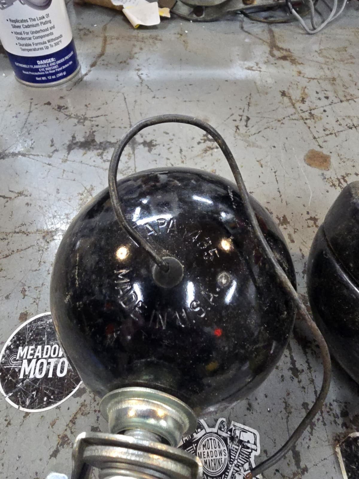 Vintage Pair Of Napa 435-4 Inch Round Tractor  Fender Bumper Auxiliary Lights  5