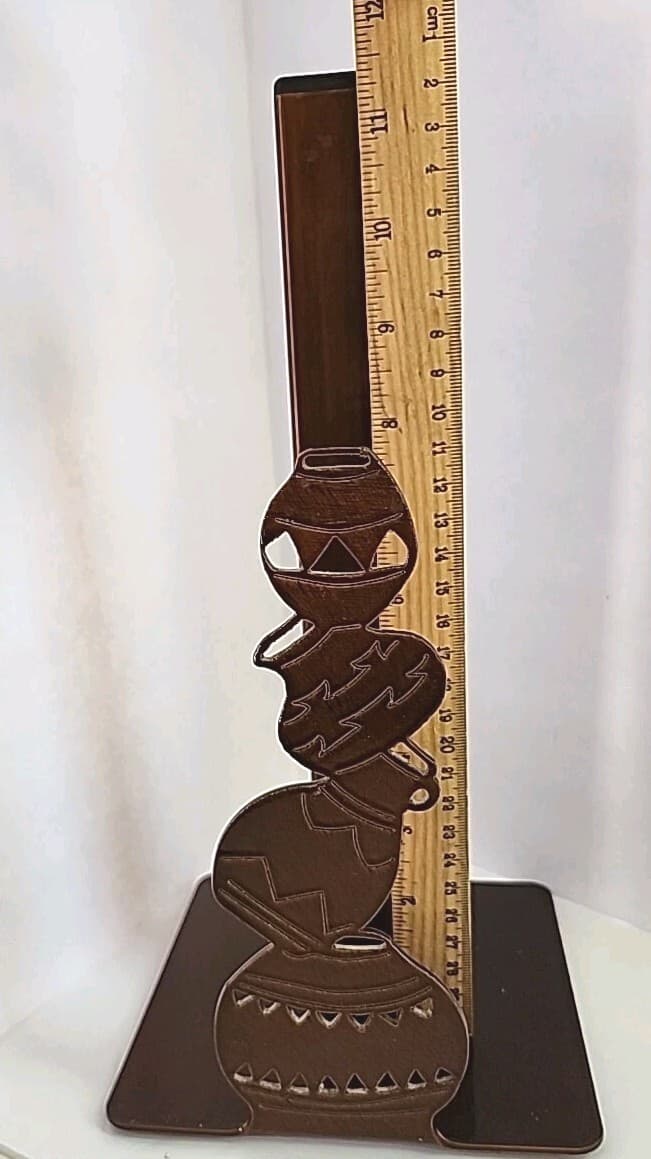 Unique Heavy Metal Cast Iron Native Pots Paper-towel Holder Dispenser Countertop 6