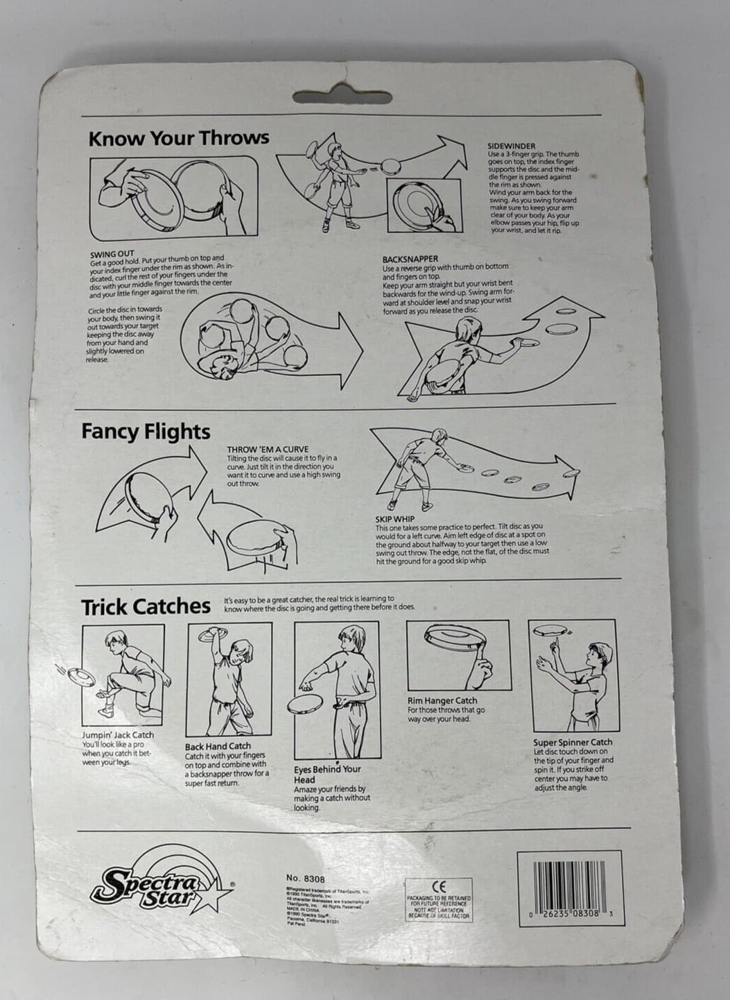 1990 Spectra Star - WWF Superstars Ultimate Warrior Radical Flying Disc NIP-15B 2