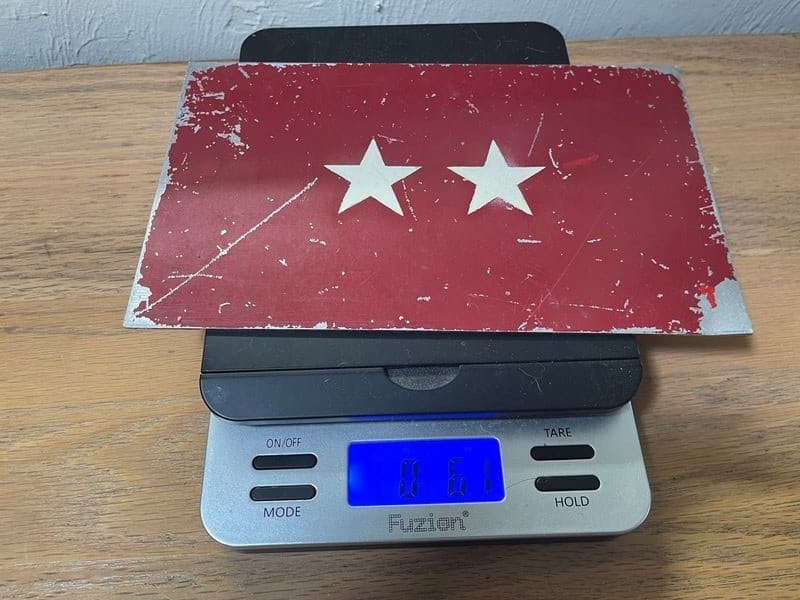Vietnam Vintage Major General Tag - Weighs 6/10 pound - 2 star front/1 star back 3