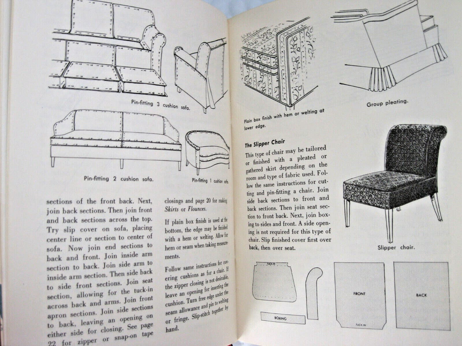 Singer Sewing Library 113 How To MAKE SLIP COVERS 1961 32pg booklet 3