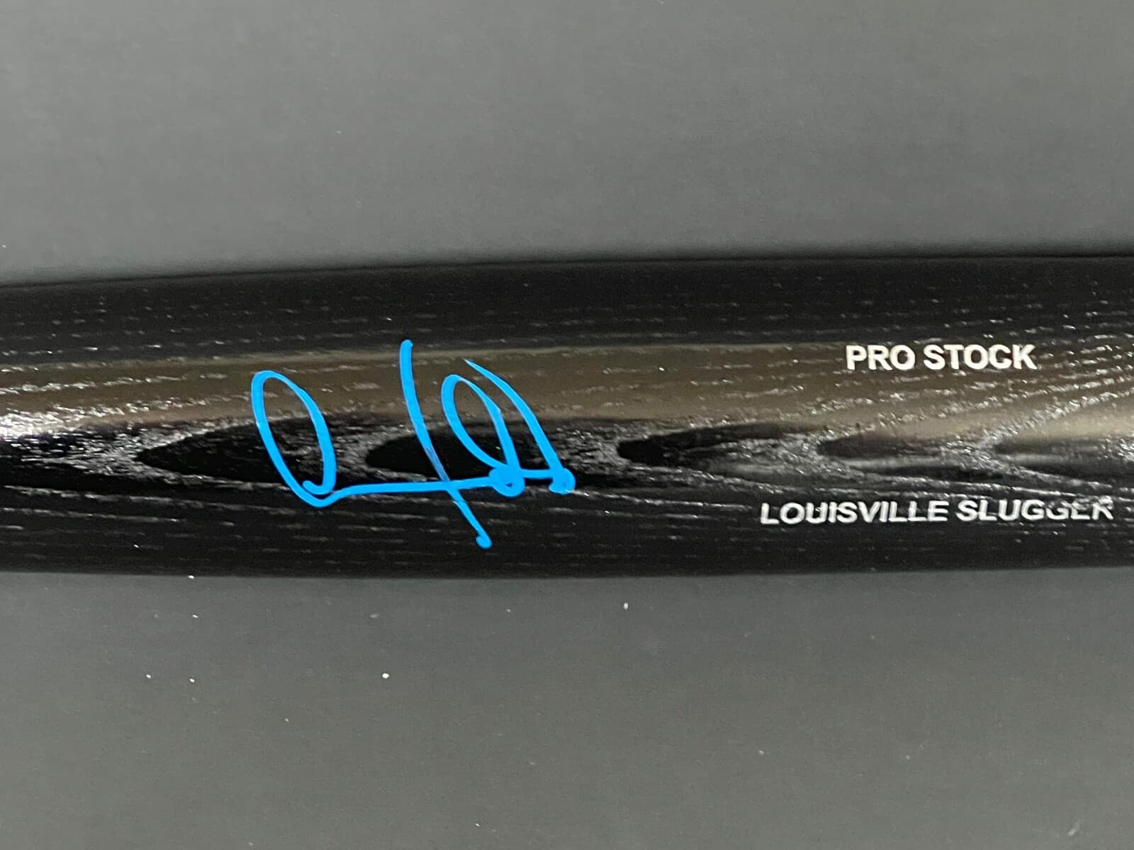 Andy Pages Dodgers Auto Signed Black Bat Beckett Witness Louisville Slugger 2