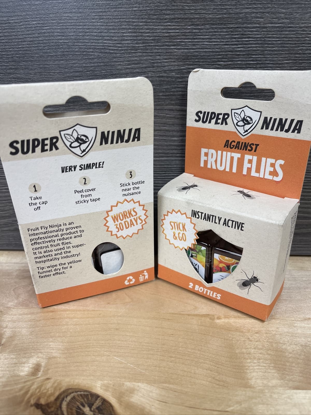 4 Bottles Super Ninja Fruit Fly Trap Highly Effective Ecological Fruit Fly Traps 3