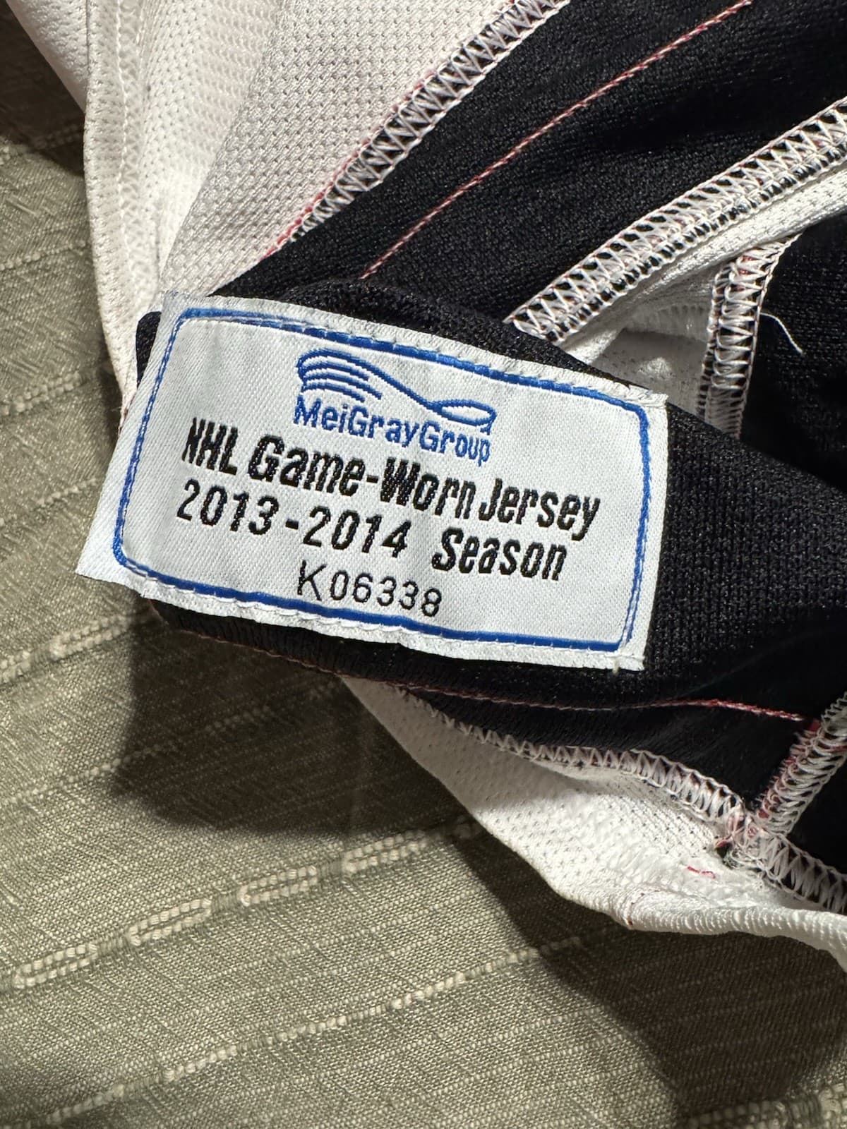 2013-14 Cam Janssen New Jersey Devils Game Issued Reebok Hockey Jersey! MeiGray 3