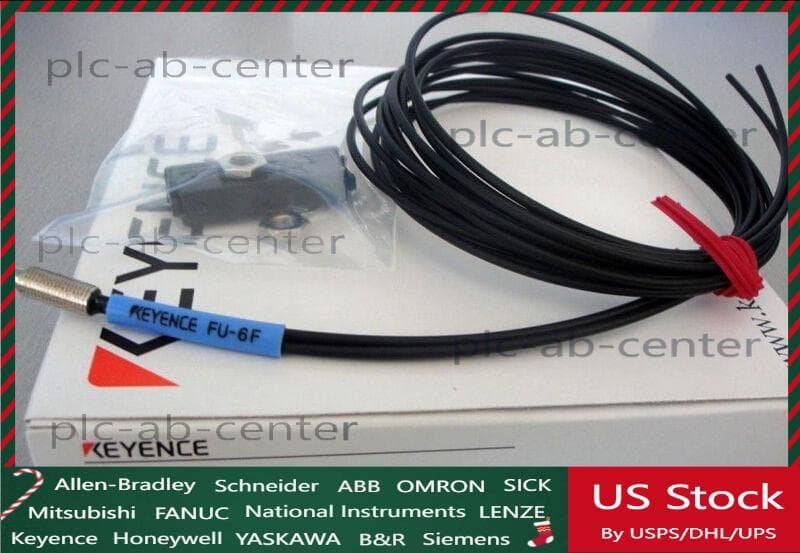 Keyence FU-6F Fiber Optic Sensor FU6F Fiber Amplifier Sensor Cable US Free TAX