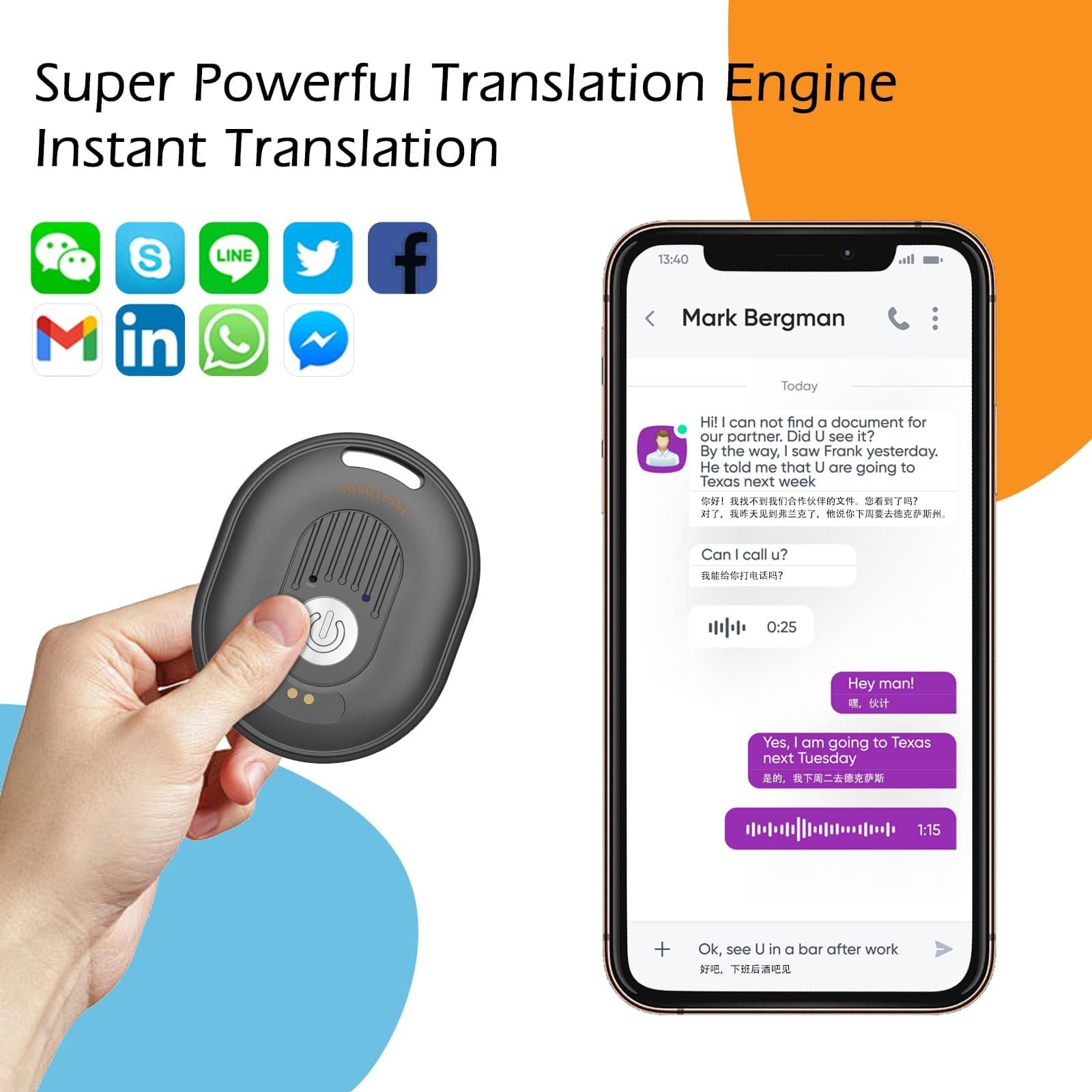 Translation Device, The Latest Instant Translation Device in 2025, Supports V... 5