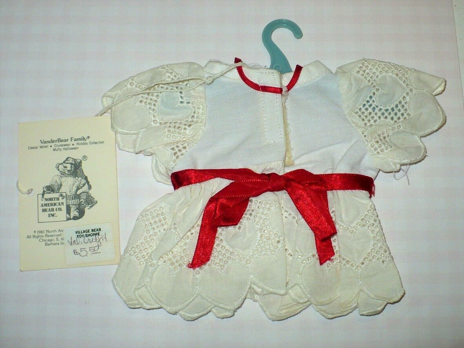 VTG 1983 MUFFY VANDERBEAR OFF WHITE EYELET BLOUSE TOP NWT HANGER NABCO 2