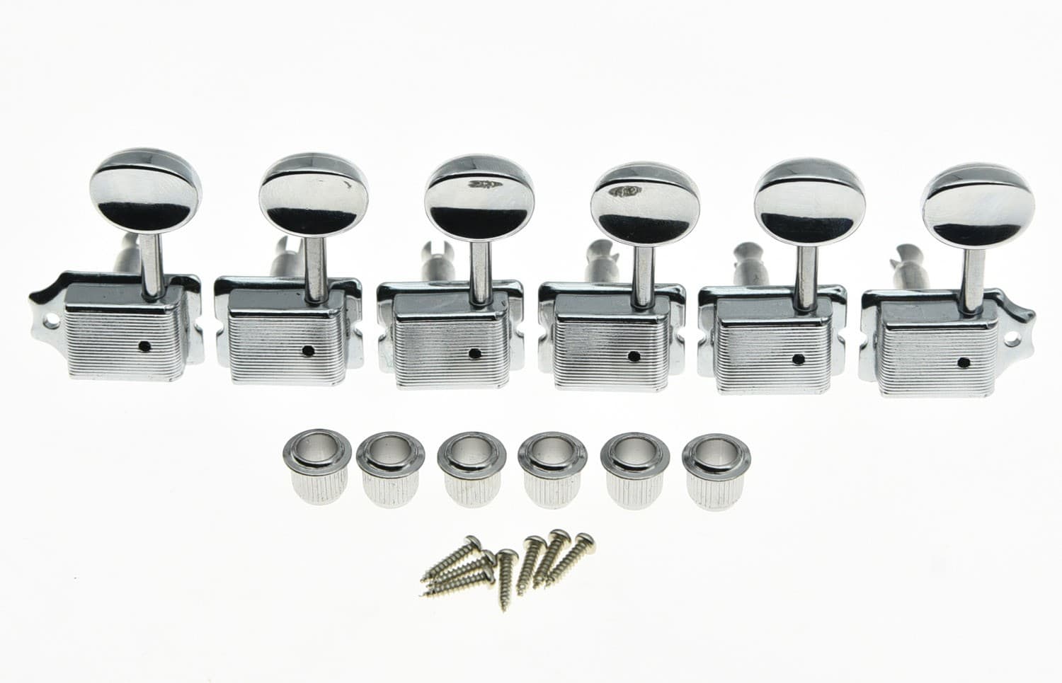 Left Lefty Chrome Vintage Guitar Tuning Pegs Tuners Machine Heads for Strat Tele 2