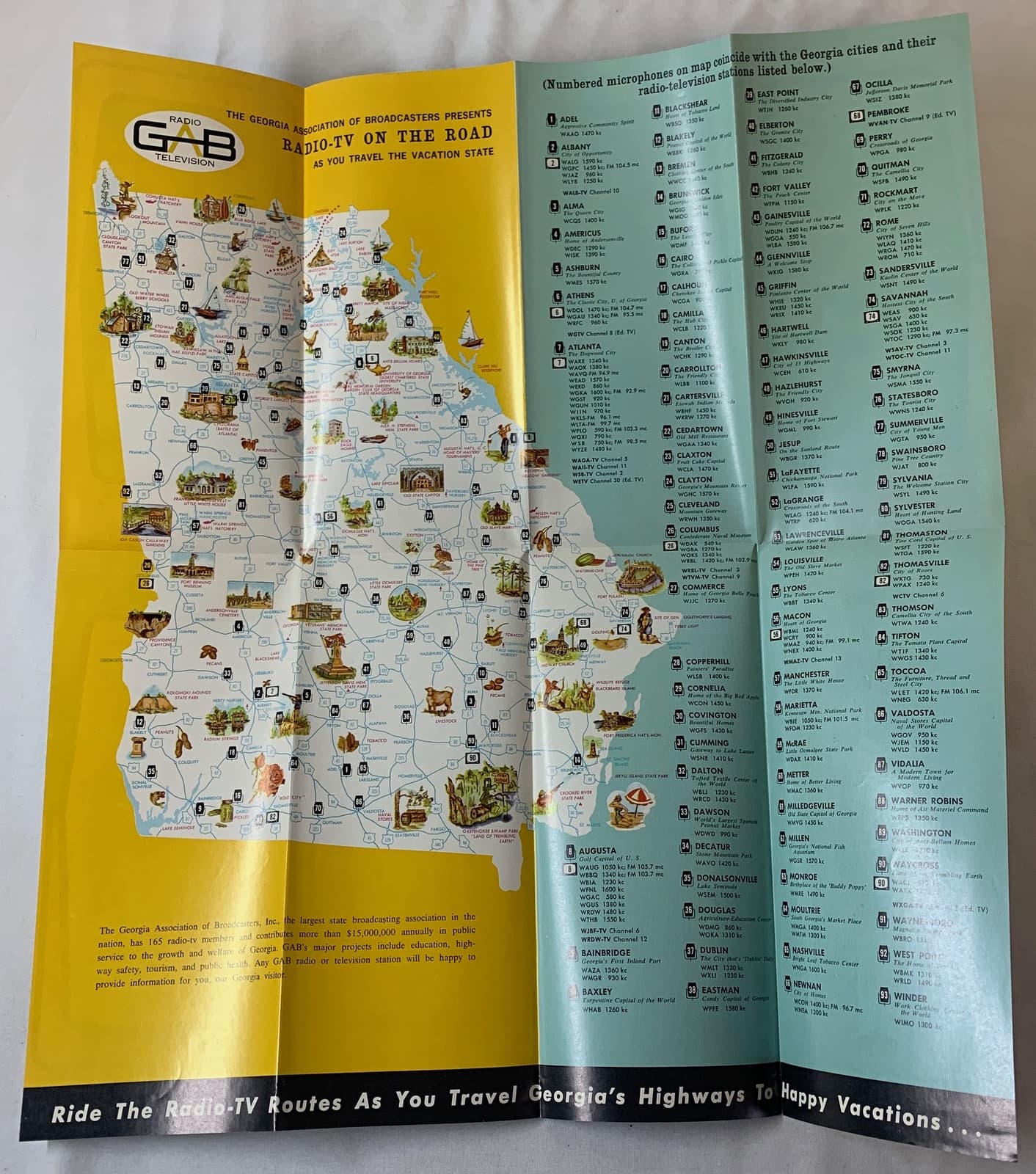 1960s GEORGIA Tune In While You Travel brochure 3