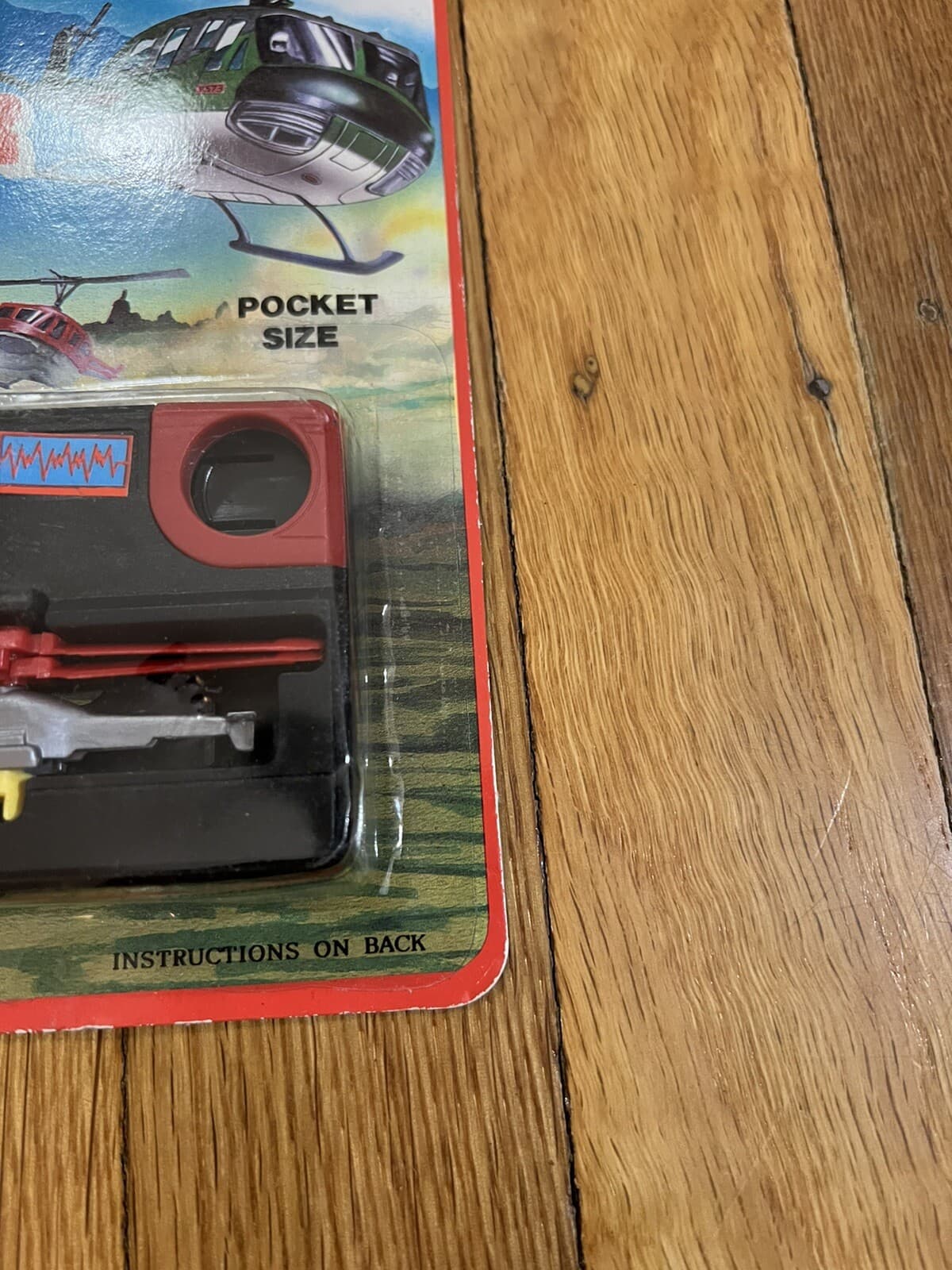 Vtg 1988 Tyco Sega Pocket Power Thunder Blade Helicopter Knock off Pull Strap 3