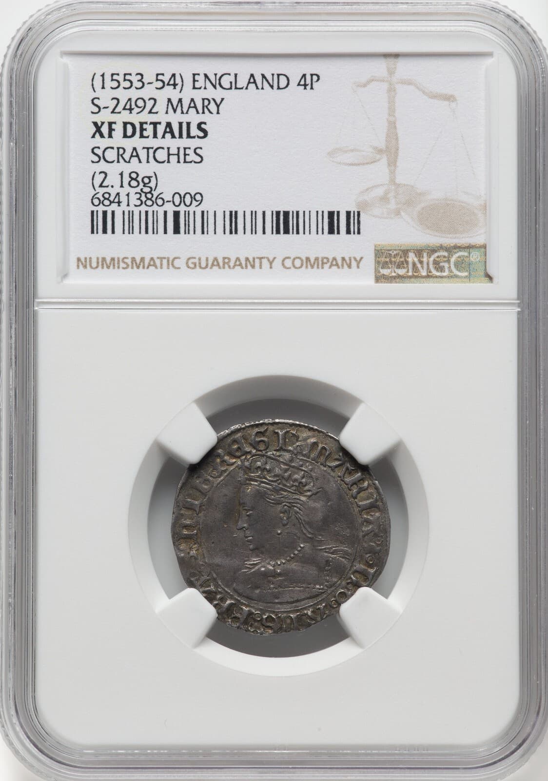Great Britain - 1553-4 Mary I Groat - NGC XF Details - AMAZING STRIKE & PORTRAIT 3