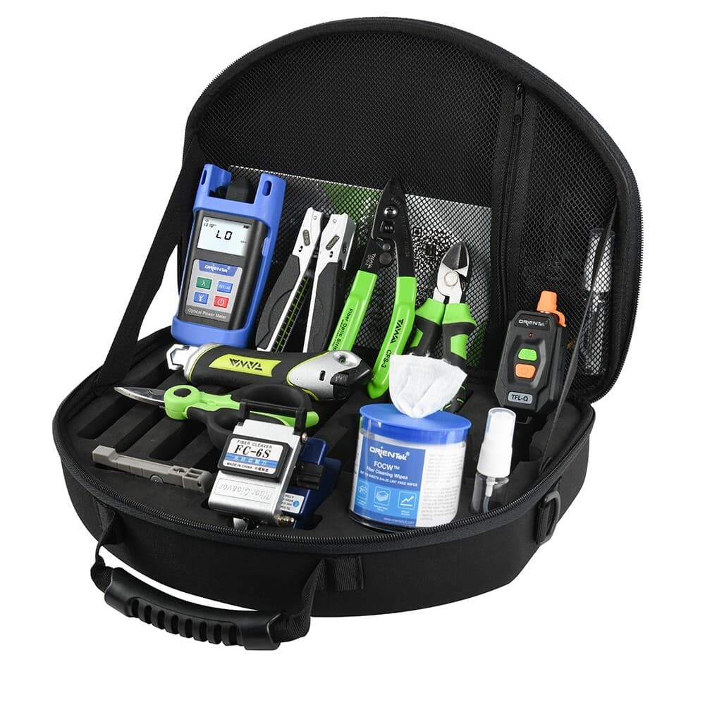 FTTH Fiber Optic Testing & Stripper Tools TFH-12E Incl OPM + VFL+ FC-6S Cleaver 2