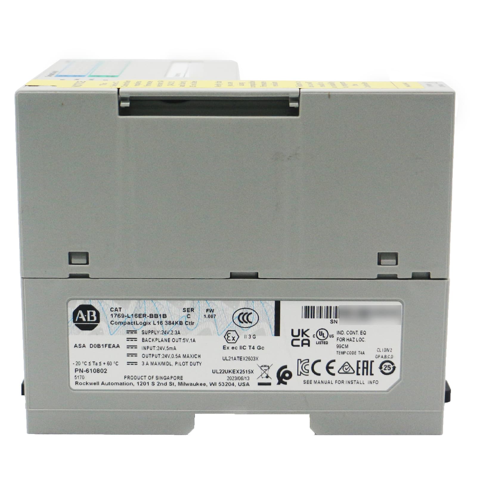 Allen Bradley 1769-L16ER-BB1B CompactLogix L16 384KB Controller Ethernet/IP. 3