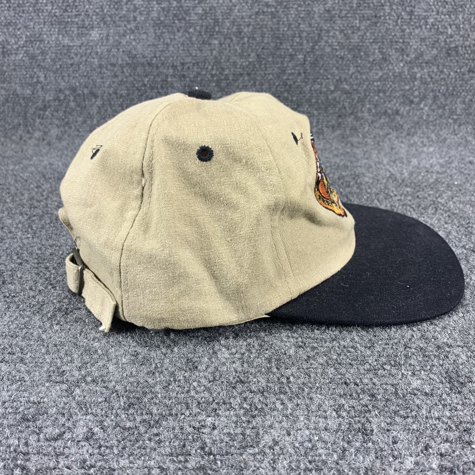 Vintage John Deere H Series Hat Cap Adjustable Trucker Baseball Black Tan Nissun 3