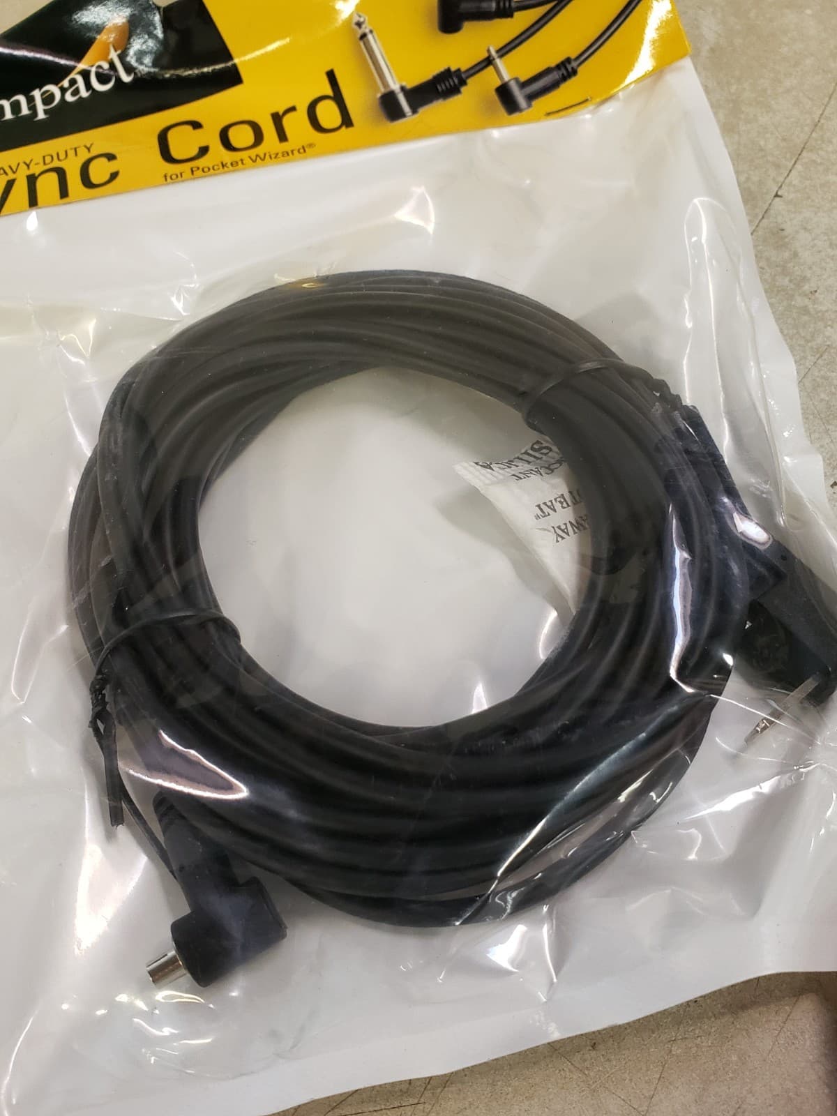 Impact Sync Cord Male Household to Male PC 4ft Coiled Cord 2