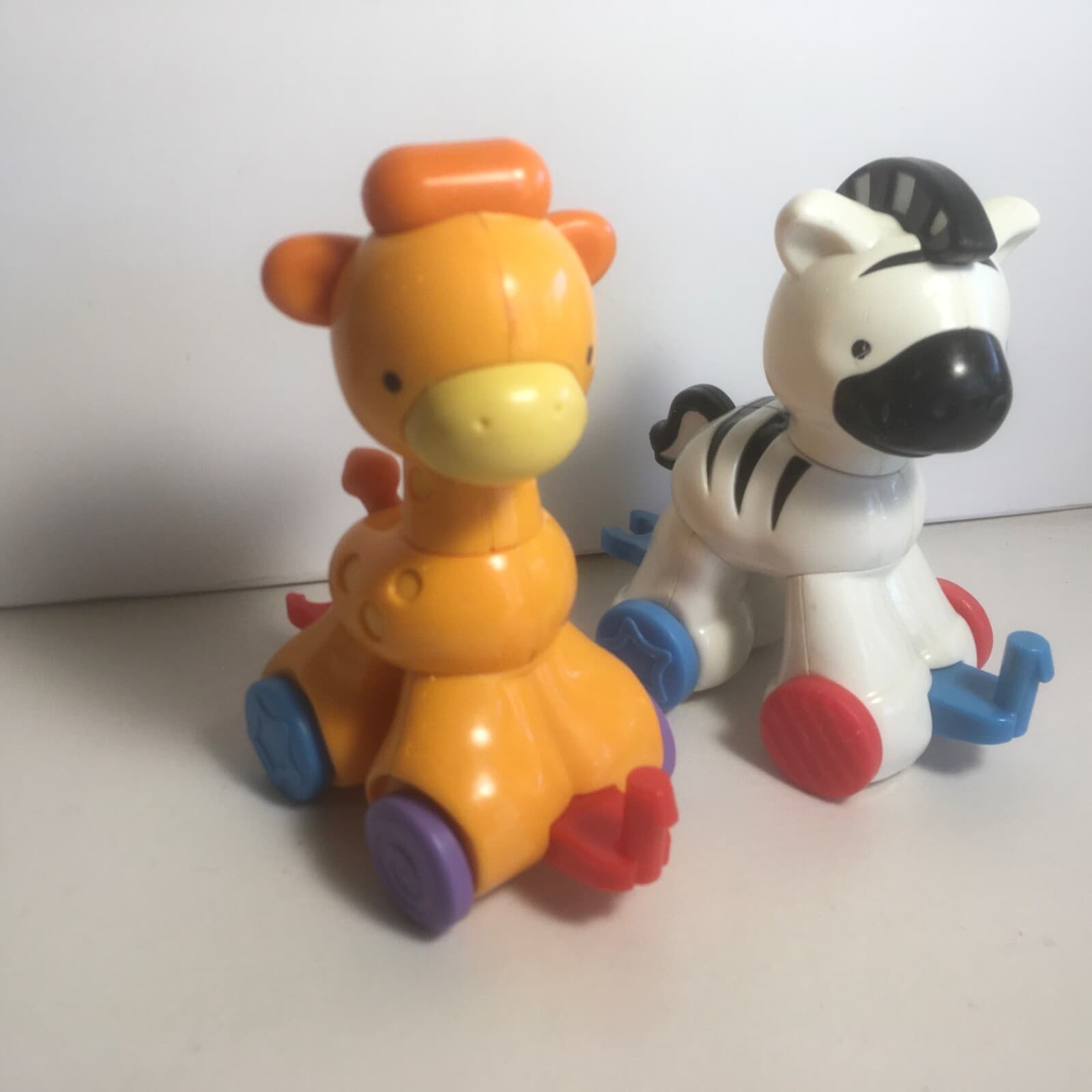 Fisher Price Amazing Animals Joint Clickers Zebra/Giraffe On Wheels 3