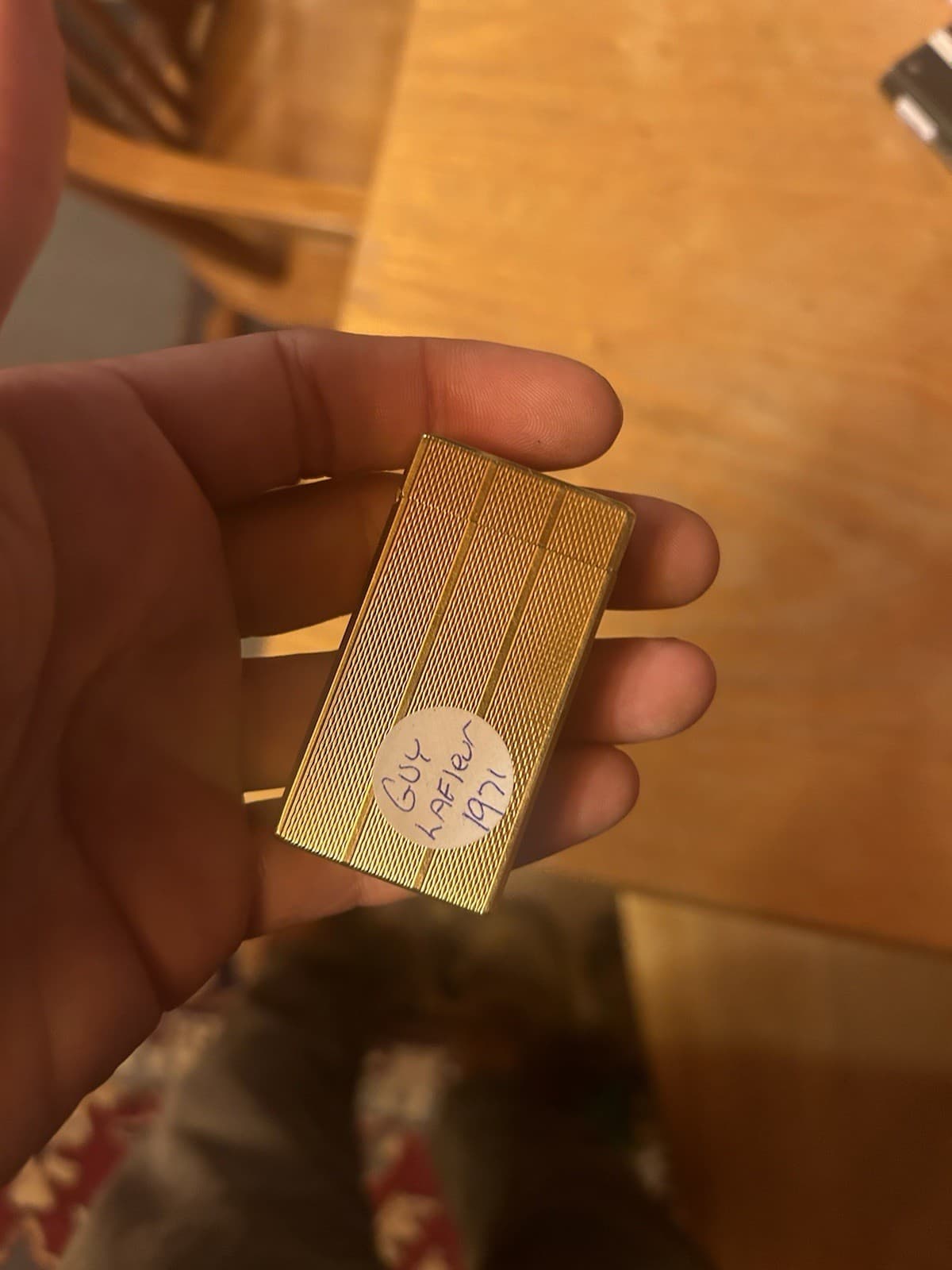 Vintage Colibri Lighter Engaved Les Remparts 1971 Guy Lafleur Quebec Hockey 2