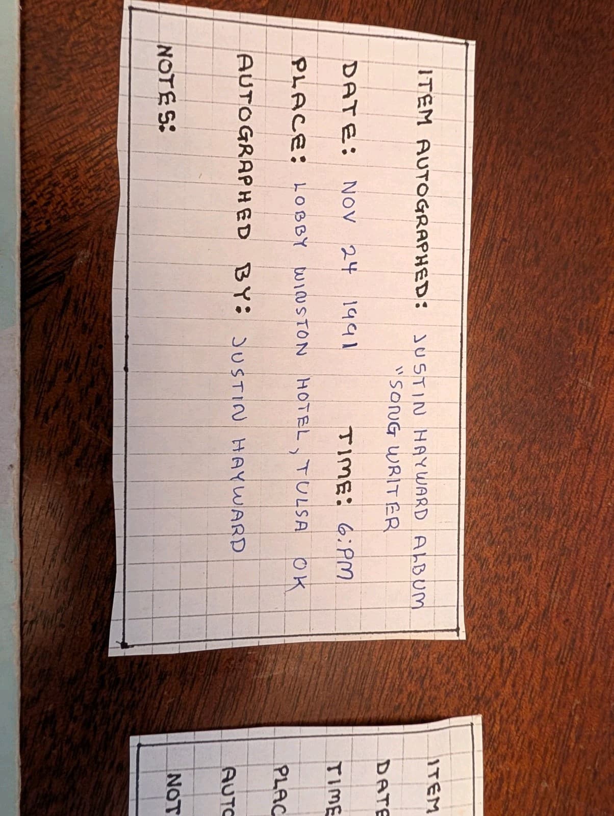 Signed Autographed Justin Hayward LP 5