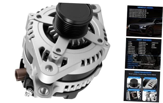 Alternator 11326 for 2008-2016 Highlander, for 2007-2016 Sienna, &10 OE: 11326