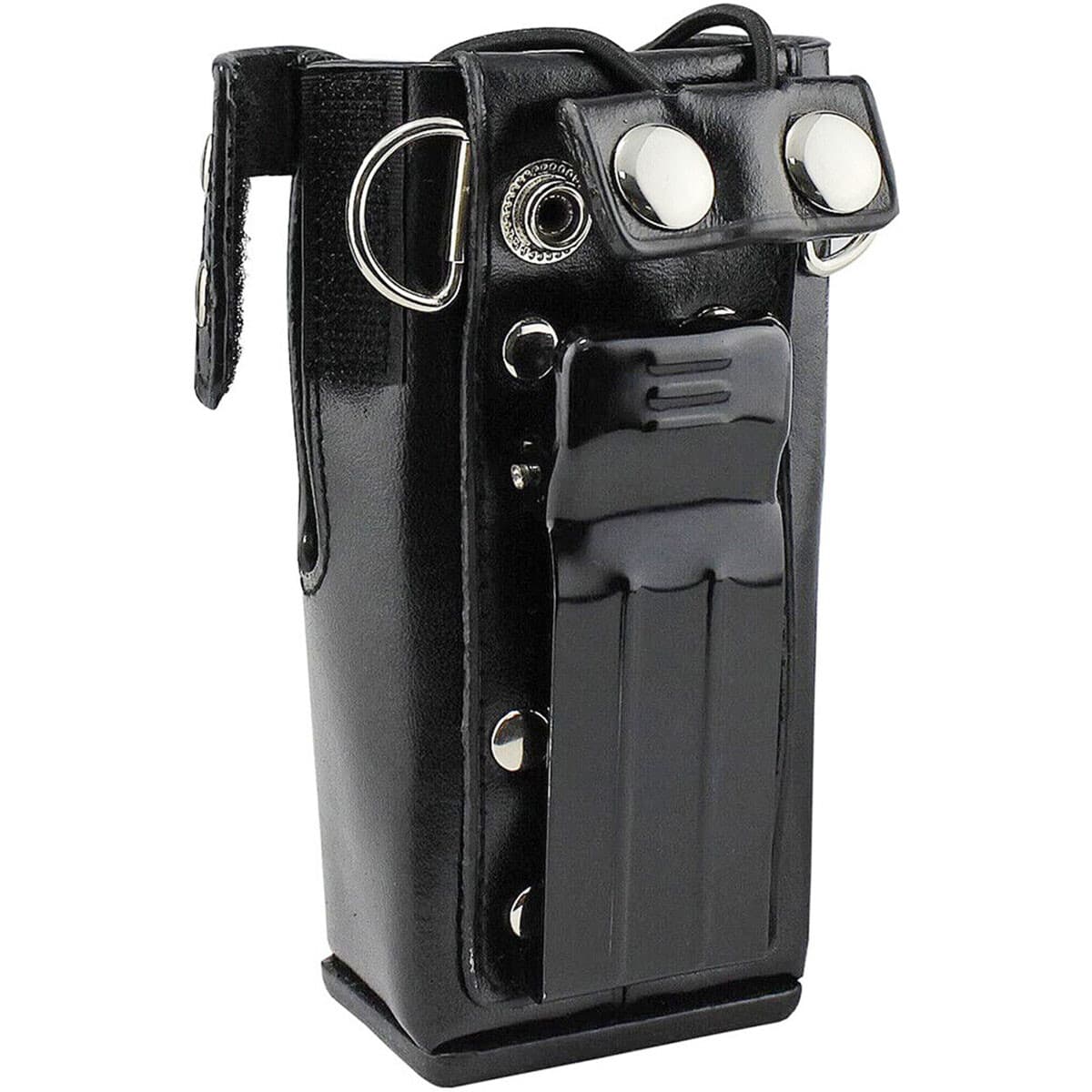 Hard Leather Case Carrying Holder Holster For Motorola Two Way Radio With Strap 4