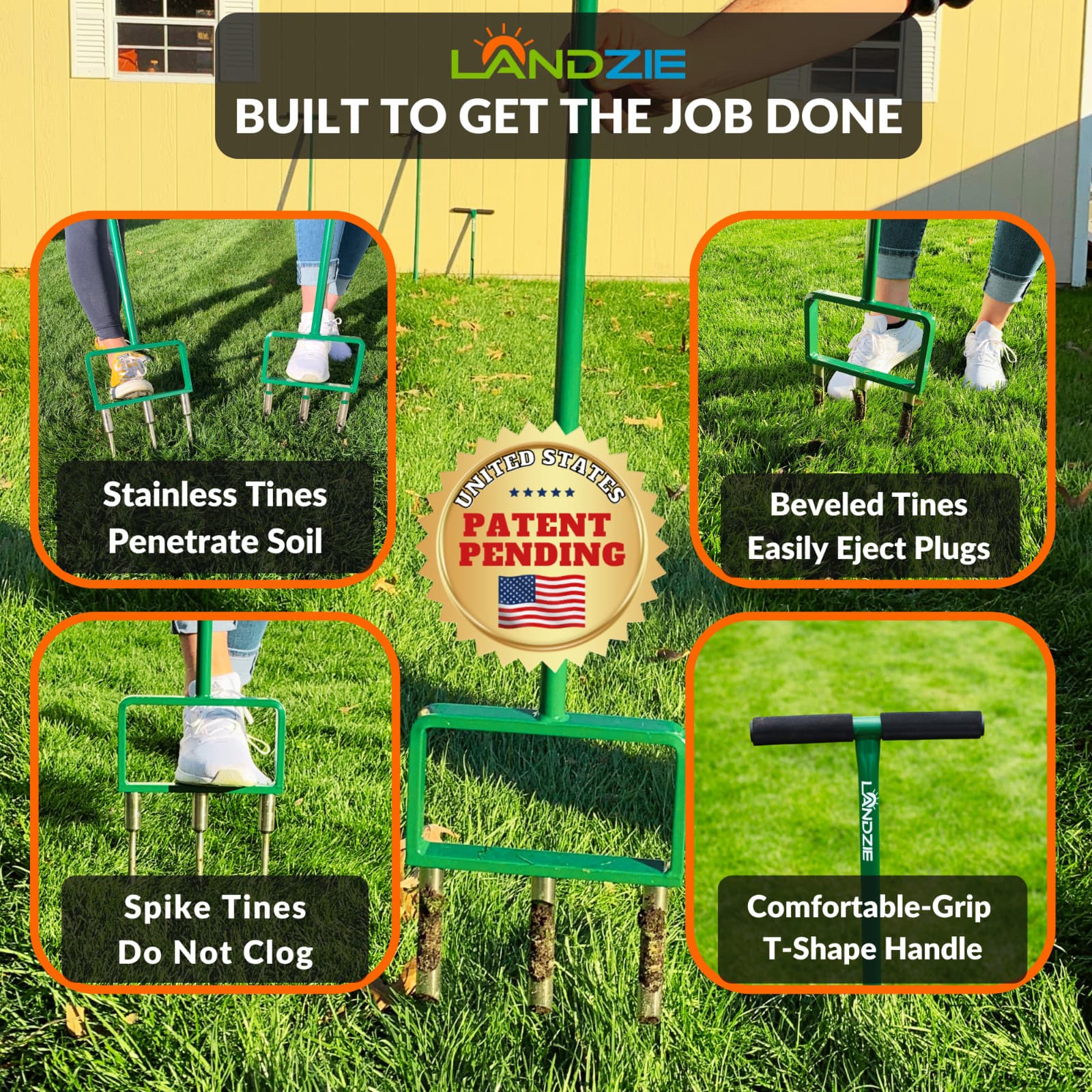 Landzie 42" Hollow Tine Fork Lawn Aerator 5