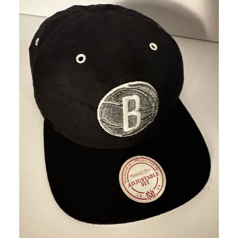 RARE Mitchell & Ness OREO Retro Jordan 5 Brooklyn Nets Snapback Hat 5