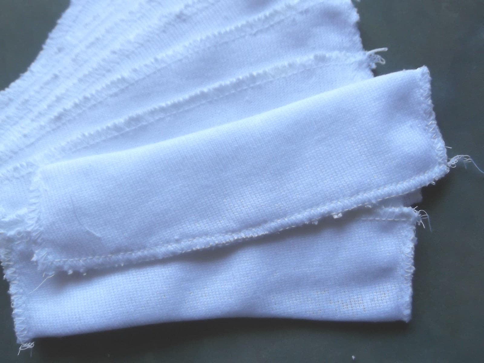 10 LG.WHITE COTTON FOLDING KNIFE SLEEVES-STORAGE-6" SOFT STORAGE POUCHES Colored 3