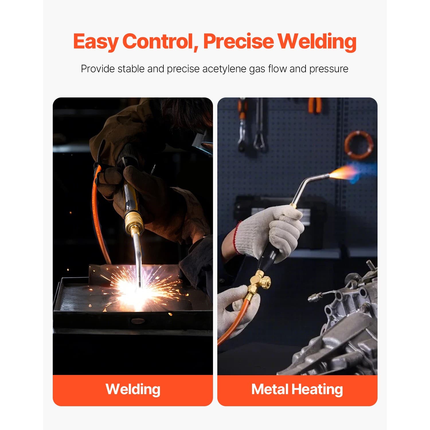 Uimoso Air Acetylene Torch Kit Gas Torch and Welding Kit W/ Hose Regulator Valve 6