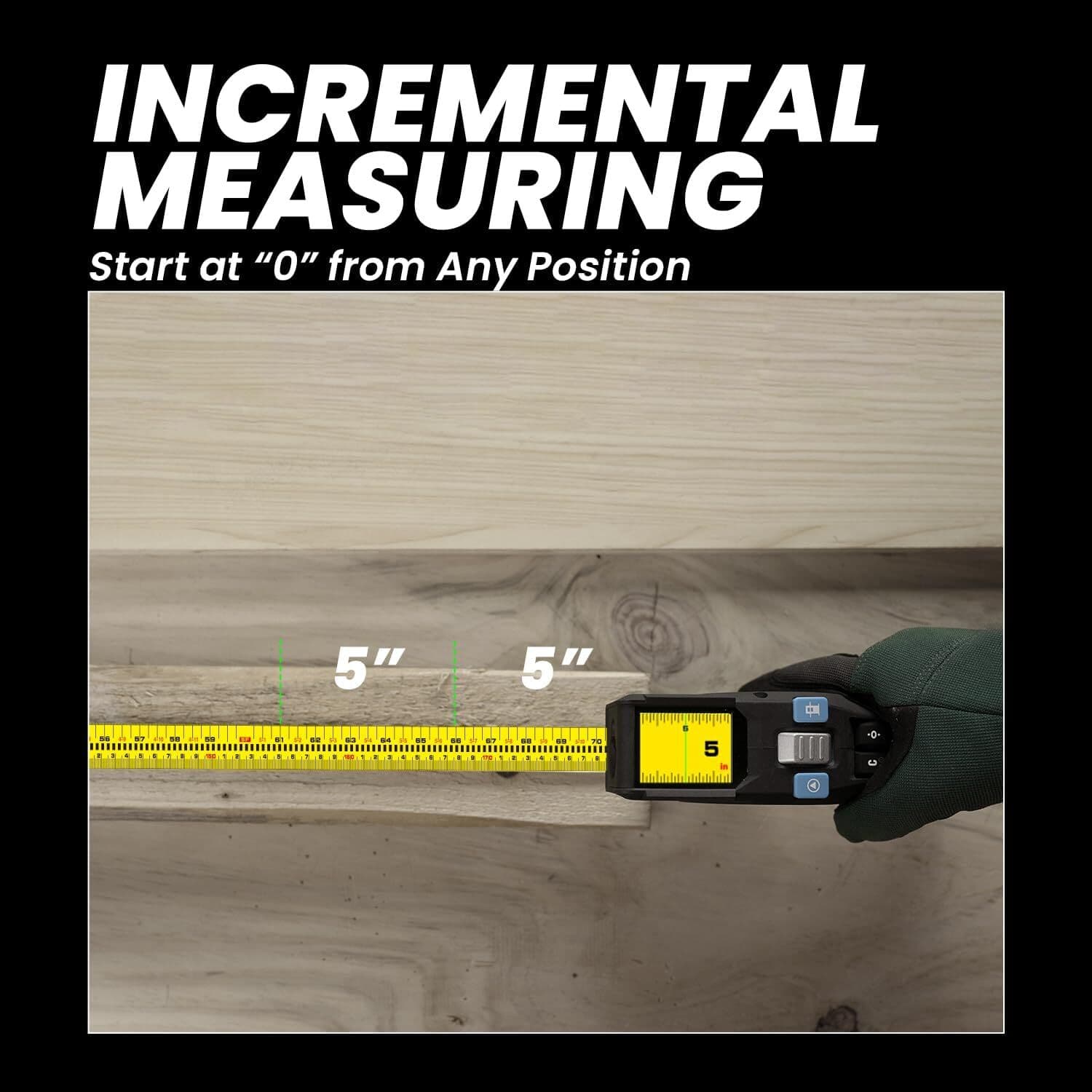 3-in-1 Digital Tape Measure, 330Ft Laser Measurement Tool with Rechargeable 4
