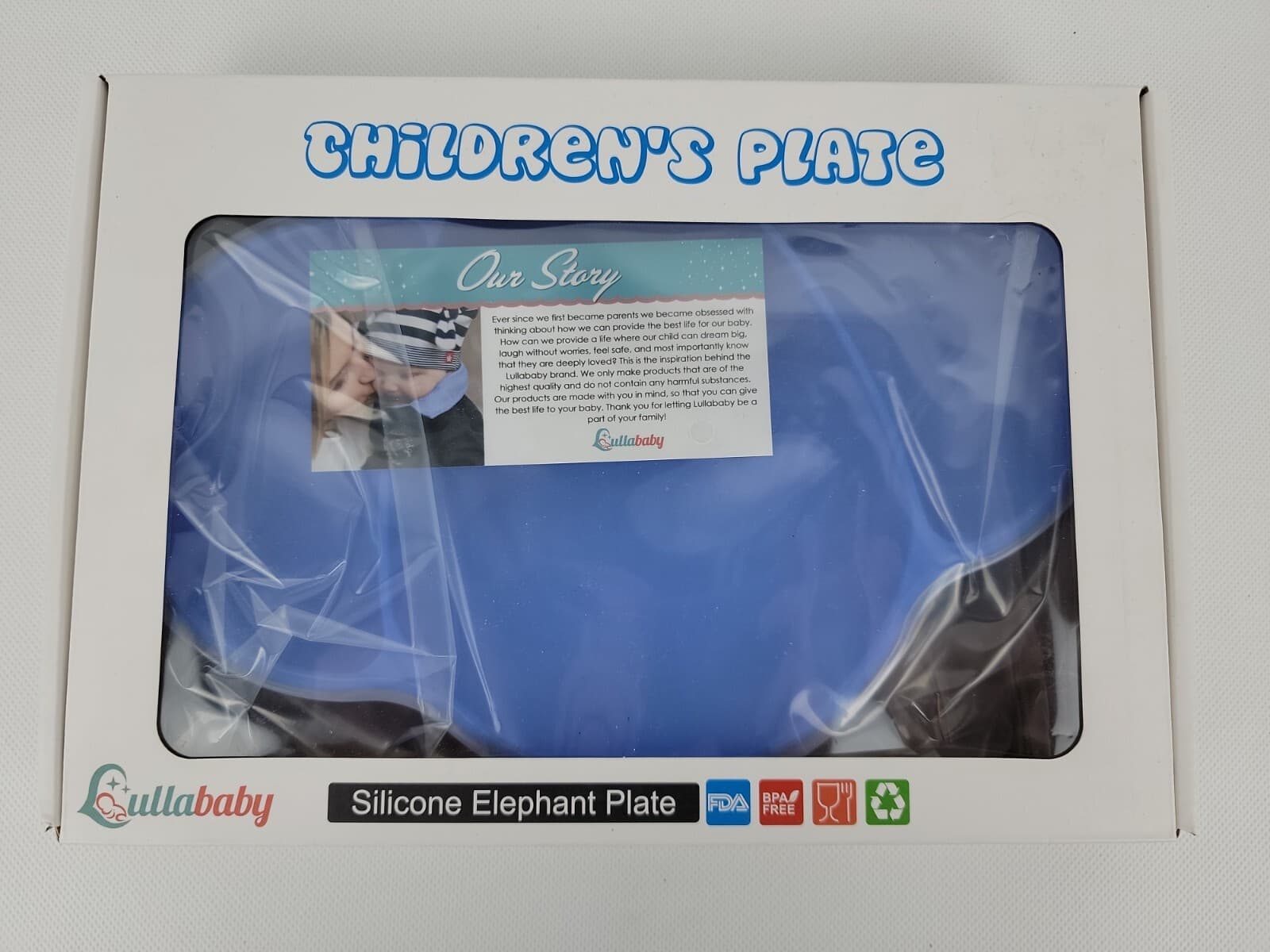 Lullababy Elephant Shaped Toddler Feeding Suction Plate