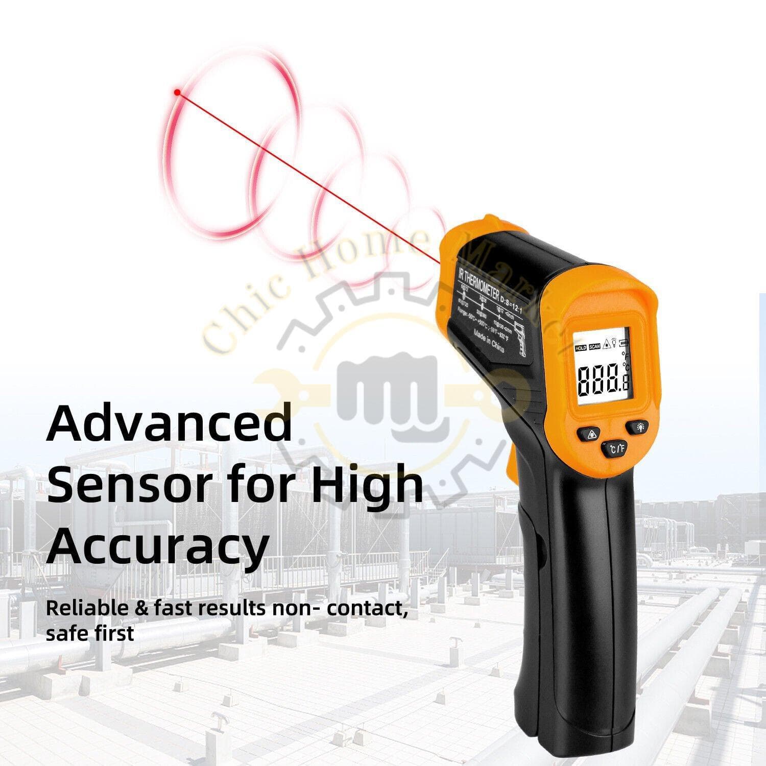 Digital Infrared Thermometer Temperature Gun Laser IR Cooking -50°C-550°C 4