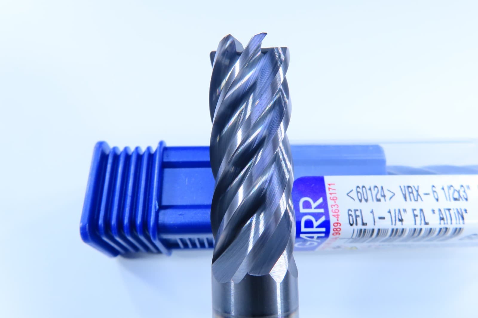 NEW 1/2" GARR VRX  6 FLUTE .030" RADIUS 60124 SOLID CARBIDE CUTTING END MILL 2