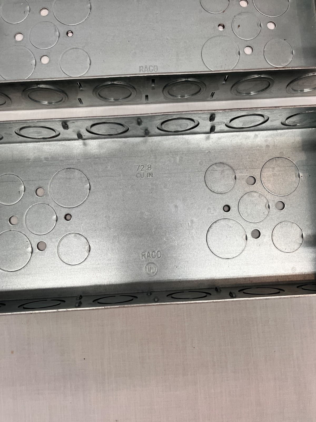 Lot of  3 Hubbell RACO 953 & 823 4-Gang Switch Box 1-5/8" 4 Gang Mud Ring🔥💍⚡️ 4