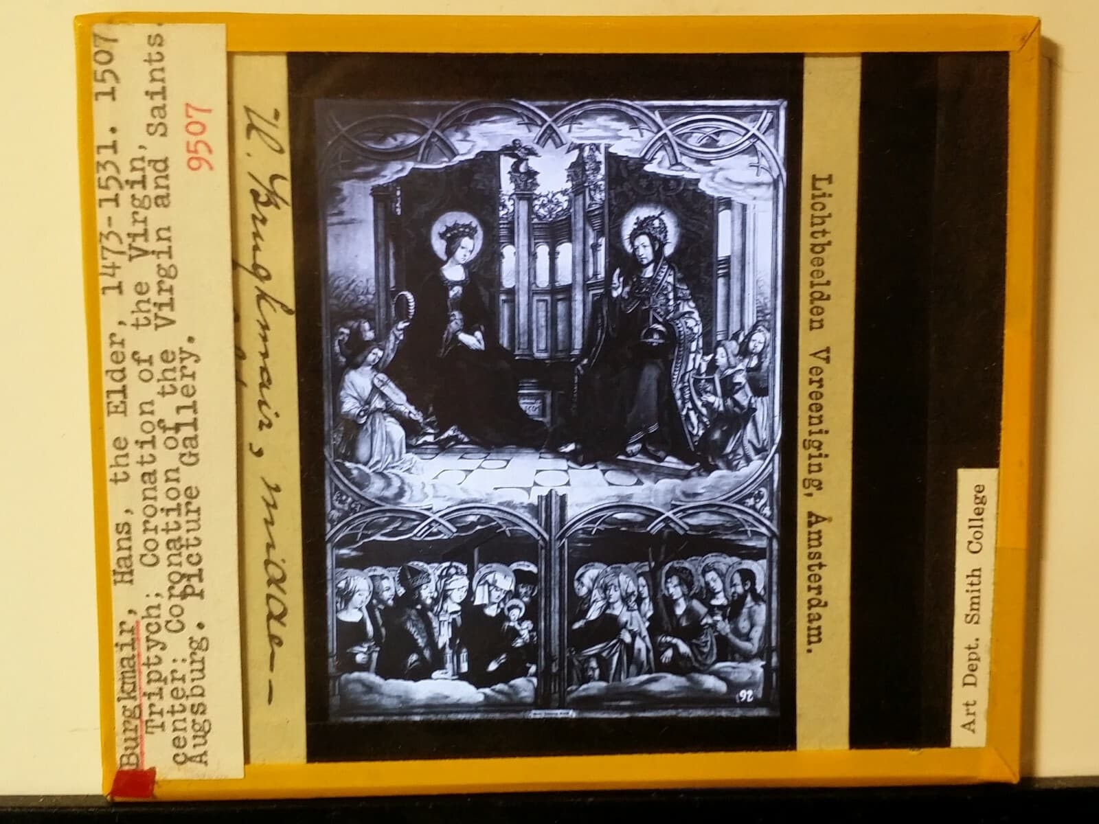 Coronation of the Virgin, Hans Burgkmair the Elder, Magic Lantern Glass Slide 2