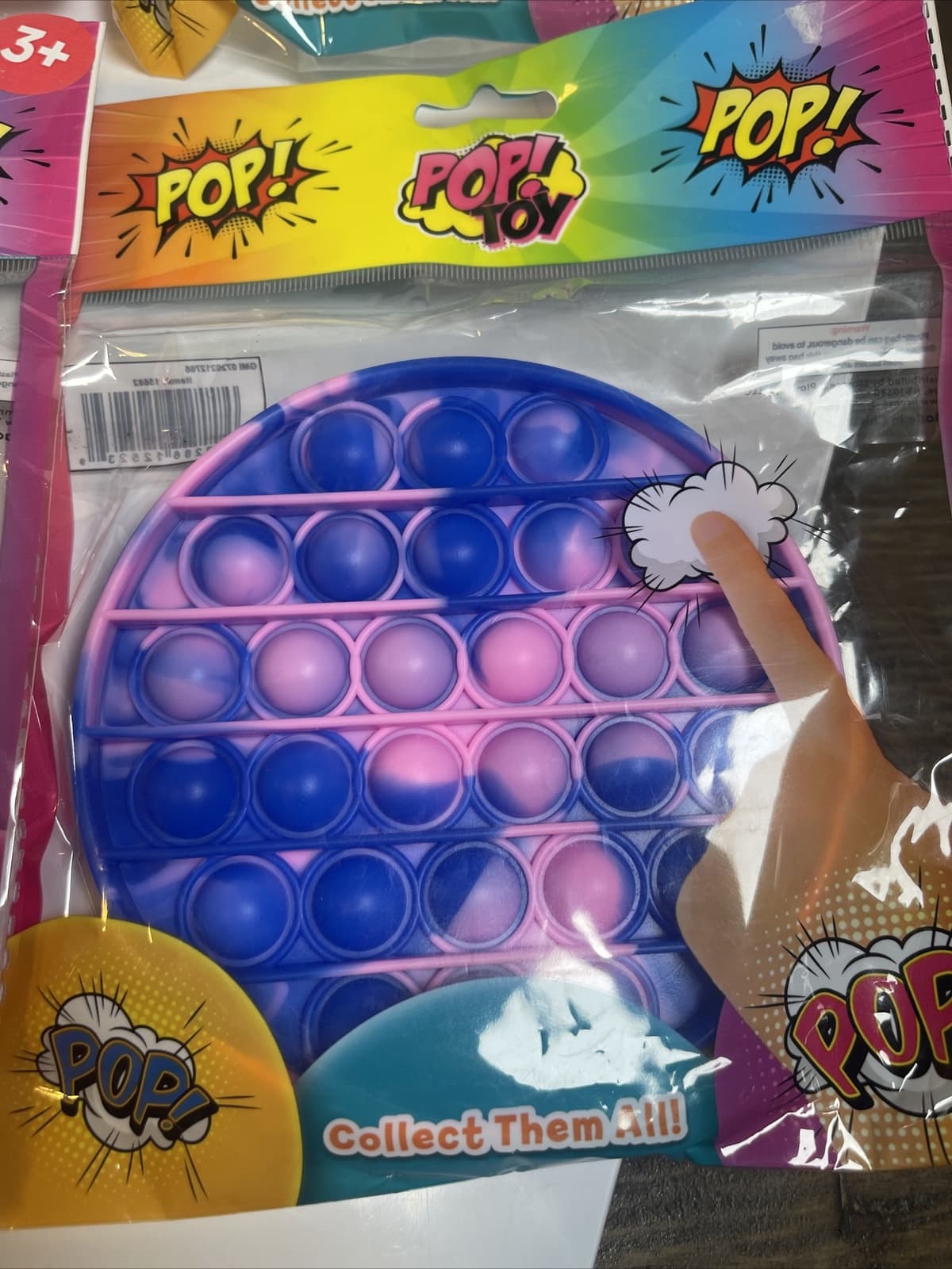 Push POP TOY! PACK OF 6 Fidget BRAND NEW Sealed Glow In The Dark Therapy Calming 4