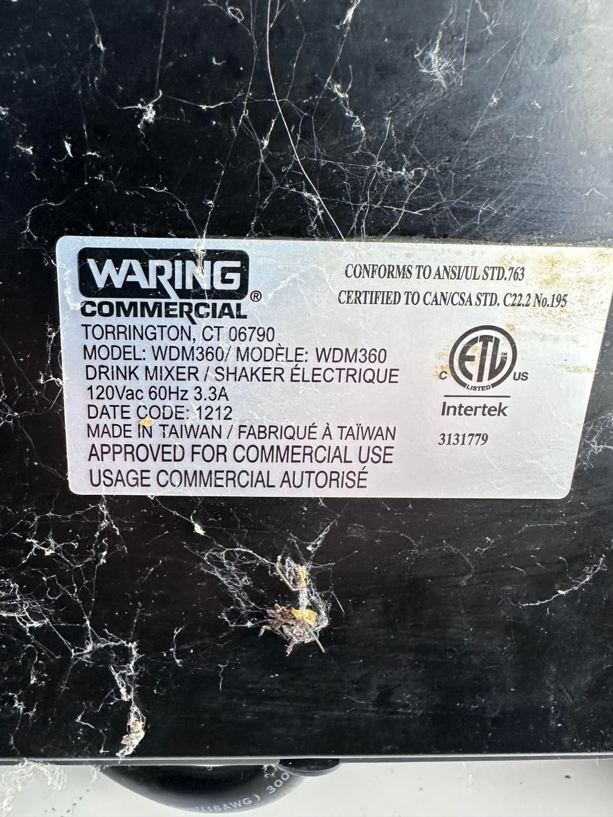 Waring Commercial WDM360 Heavy Duty Triple Spindle Drink Mixer Shaker 4