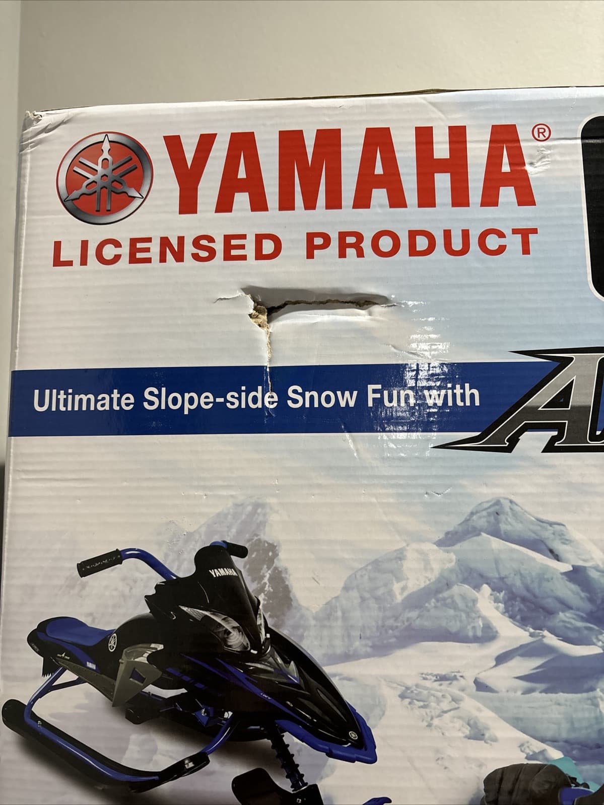 NEW Yamaha Apex Snow Bike Sled with Steering Wheel and Foot Brakes BLUE *READ* 2