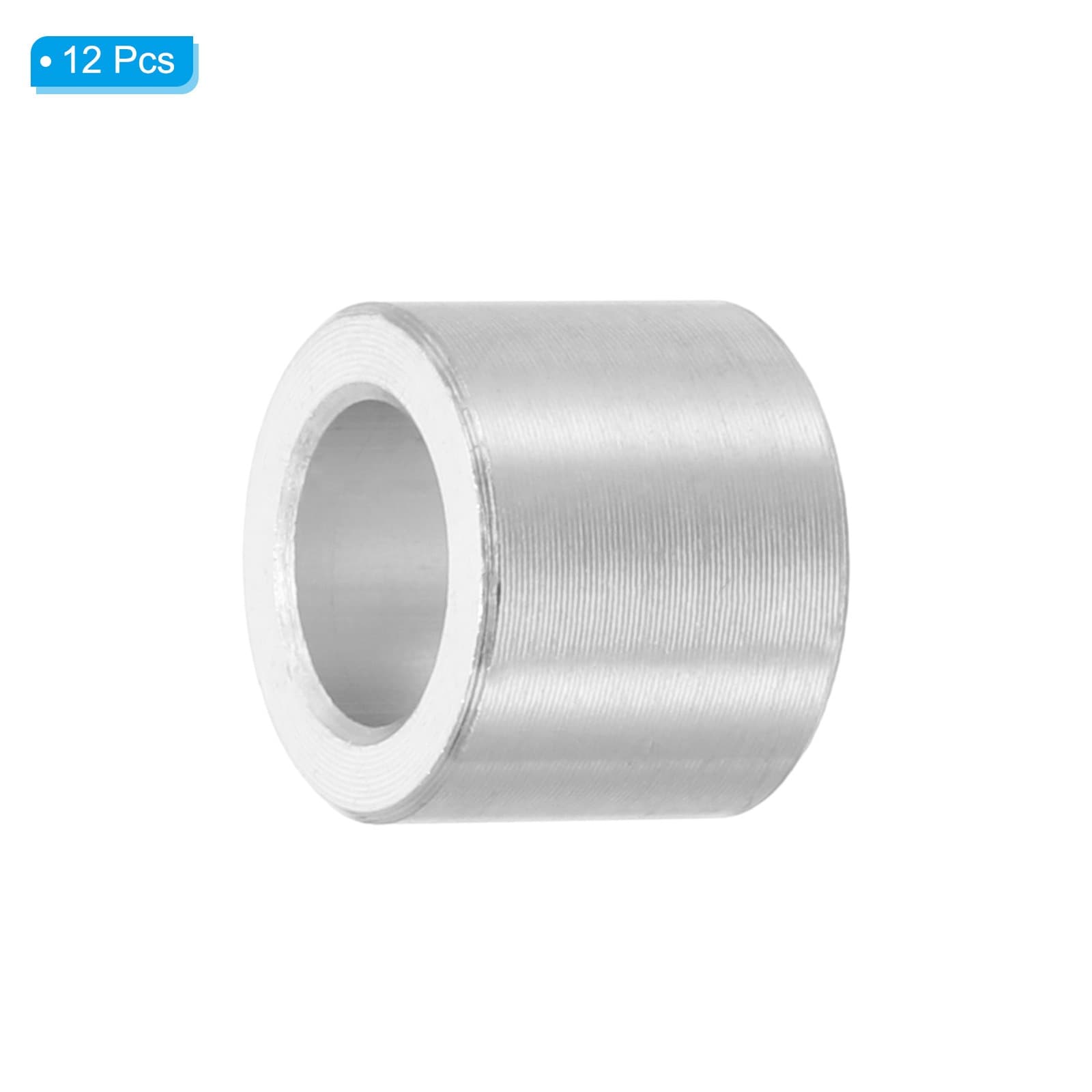 M6 Aluminum Spacers, 12 Pcs Metal Spacers Aluminum 6.2mm ID x 10mm OD x 8mm l 3