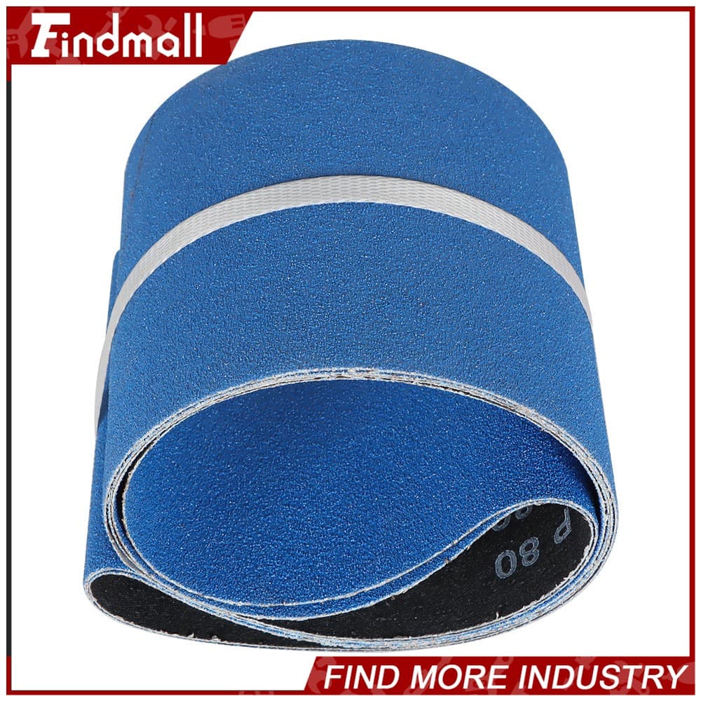 Findmall 2 Pack 6" X 48" 80 Grit Premium Zirconia X-weight Sanding Belts 5