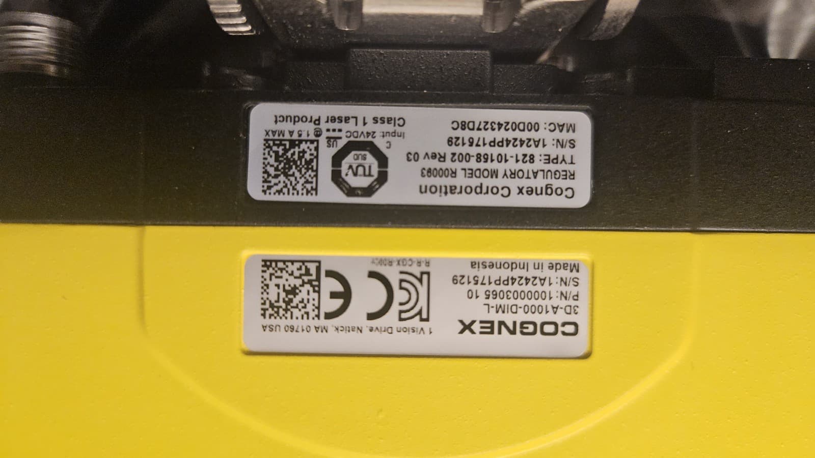 COGNEX 3D-A1000-DIM-L 1000003065 04 3D Dimensioning System New Open Box w/Cables 6