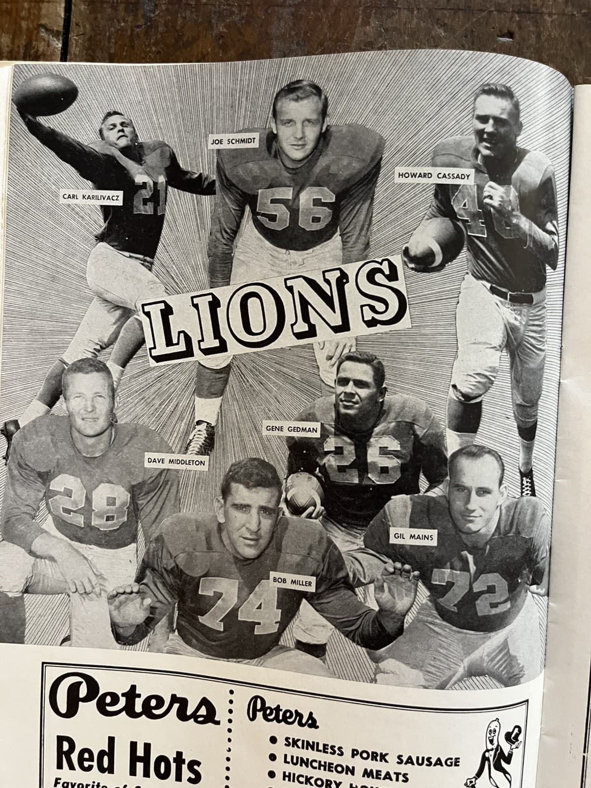 1957 “Rare” NFL WORLD CHAMPIONSHIP DETROIT vs CLEVELAND Football Program/in MINT 4