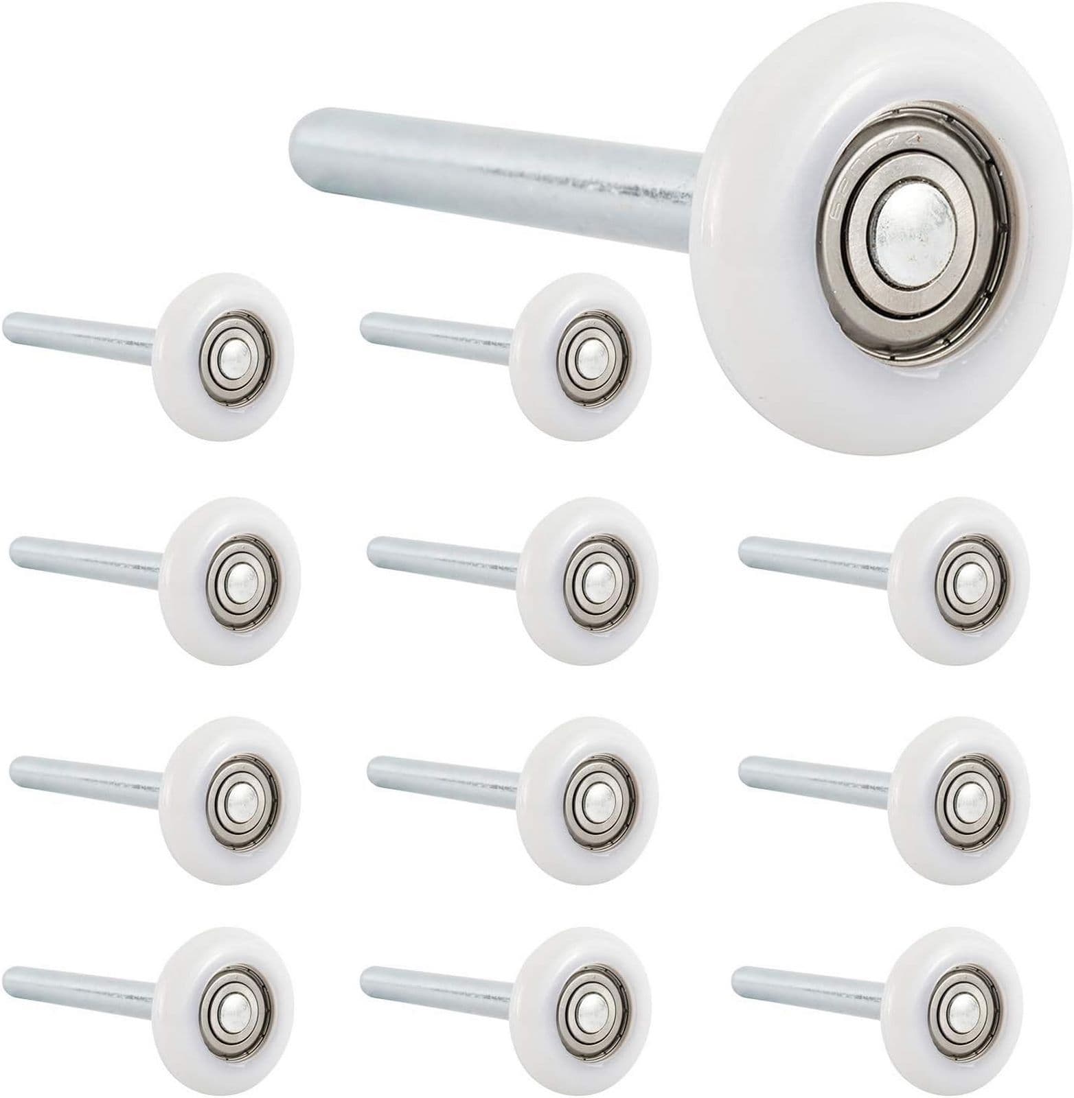 12Pcs Quiet Garage Door Rollers Nylon Door Wheels Replacement With Bearing US