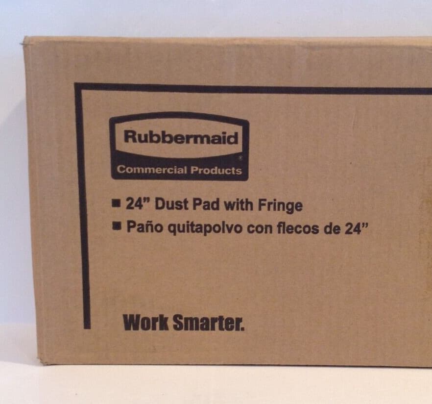 Lot of 2 Rubbermaid HYGEN Q426 Microfiber Fringed Dust Mop Pad 24 x 9" Green New 6