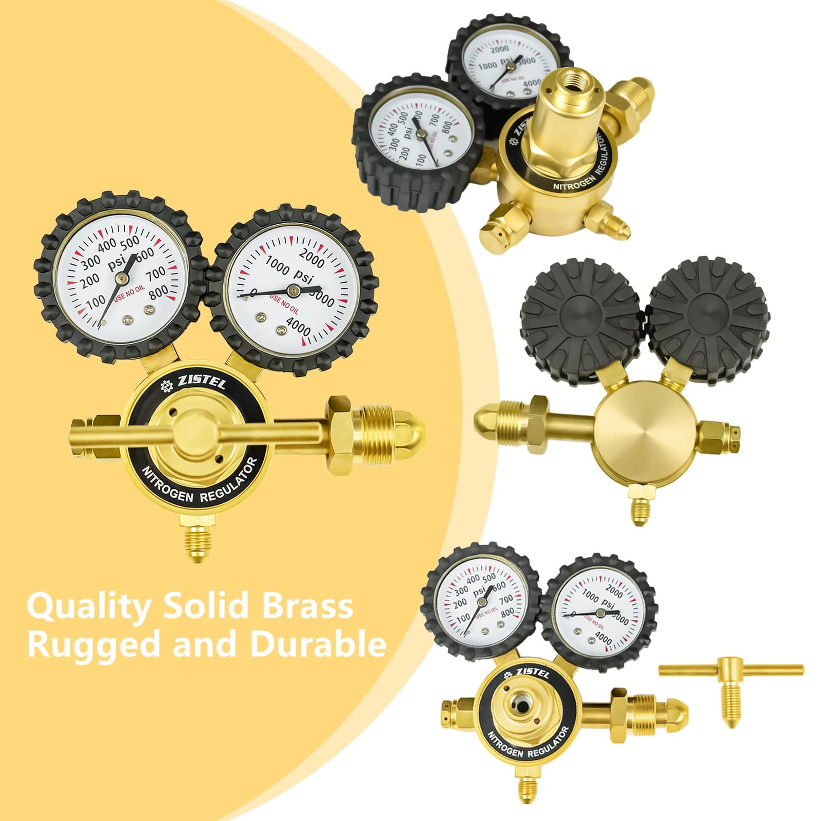 New Nitrogen Gas Regulator 0-800 PSIG HVAC Purging Pressure Charge with 2M Hose 6