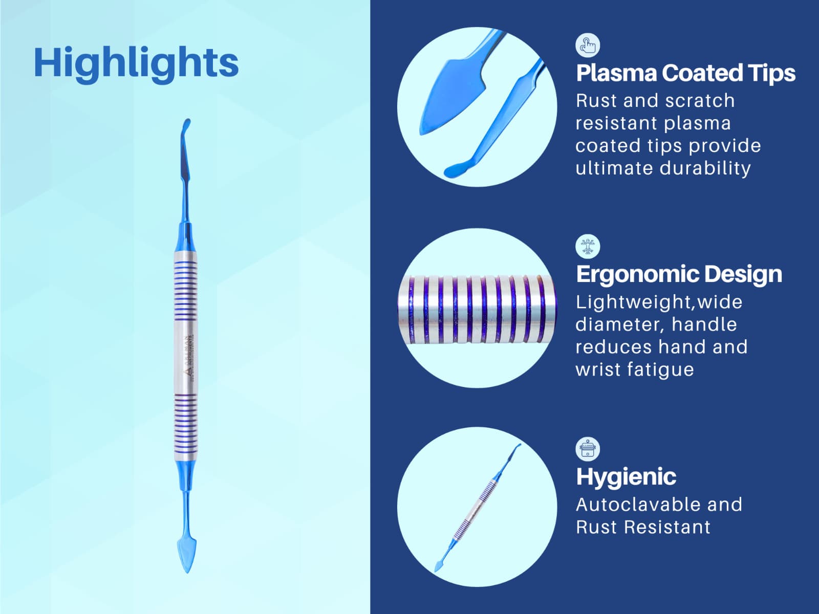 Dental Amalgam Composite Shaper and Groove Former Carver ARTMAN INSTRUMENTS 4