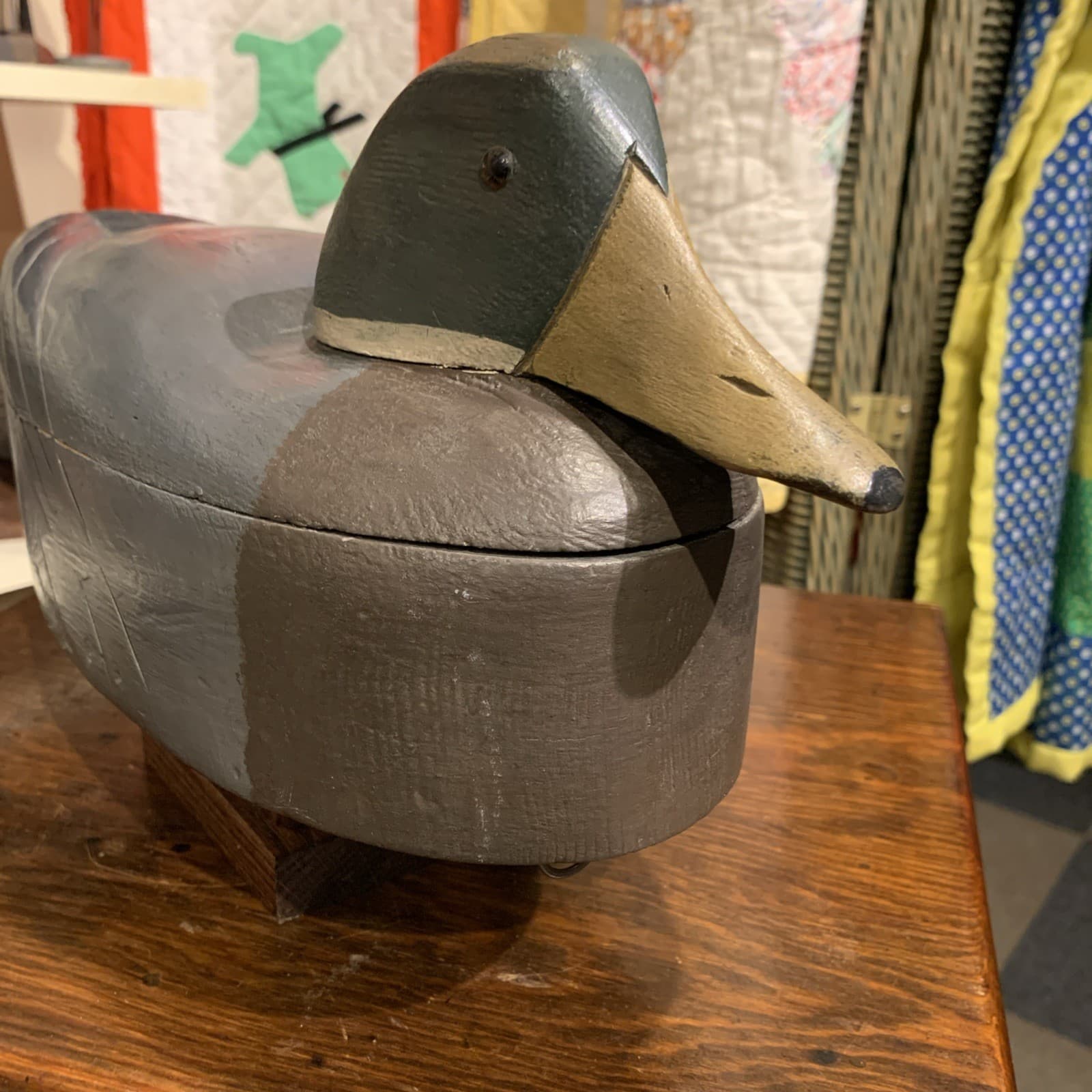 Vintage Never Rigged JOHN MARINKOS Hollow Mallard Duck Decoy Original NJ Decoy 2